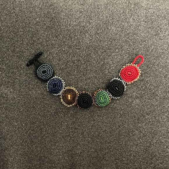 Handcrafted Multicolor Beaded Bracelet - Picture 2 of 6